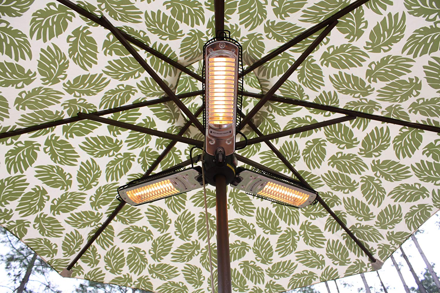 electric halogen umbrella patio heater Fire Sense Indoor/Outdoor Infrared Heater with Patio Umbrella Pole Att –  Pete's Patio, Lawn & Garden
