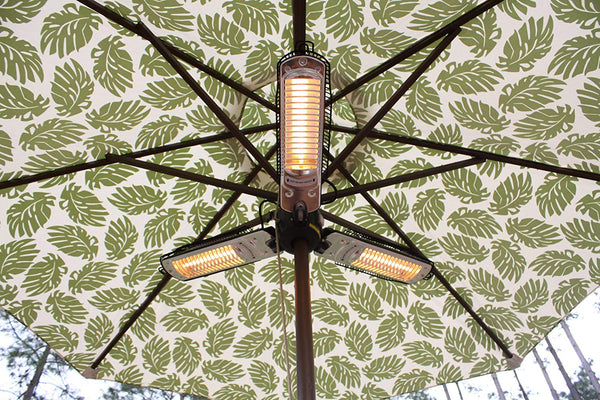 Fire Sense Indoor/Outdoor Infrared Heater with Patio Umbrella Pole Attachment