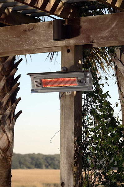Fire Sense Indoor/Outdoor Wall-Mounted Infrared Heater, Silver