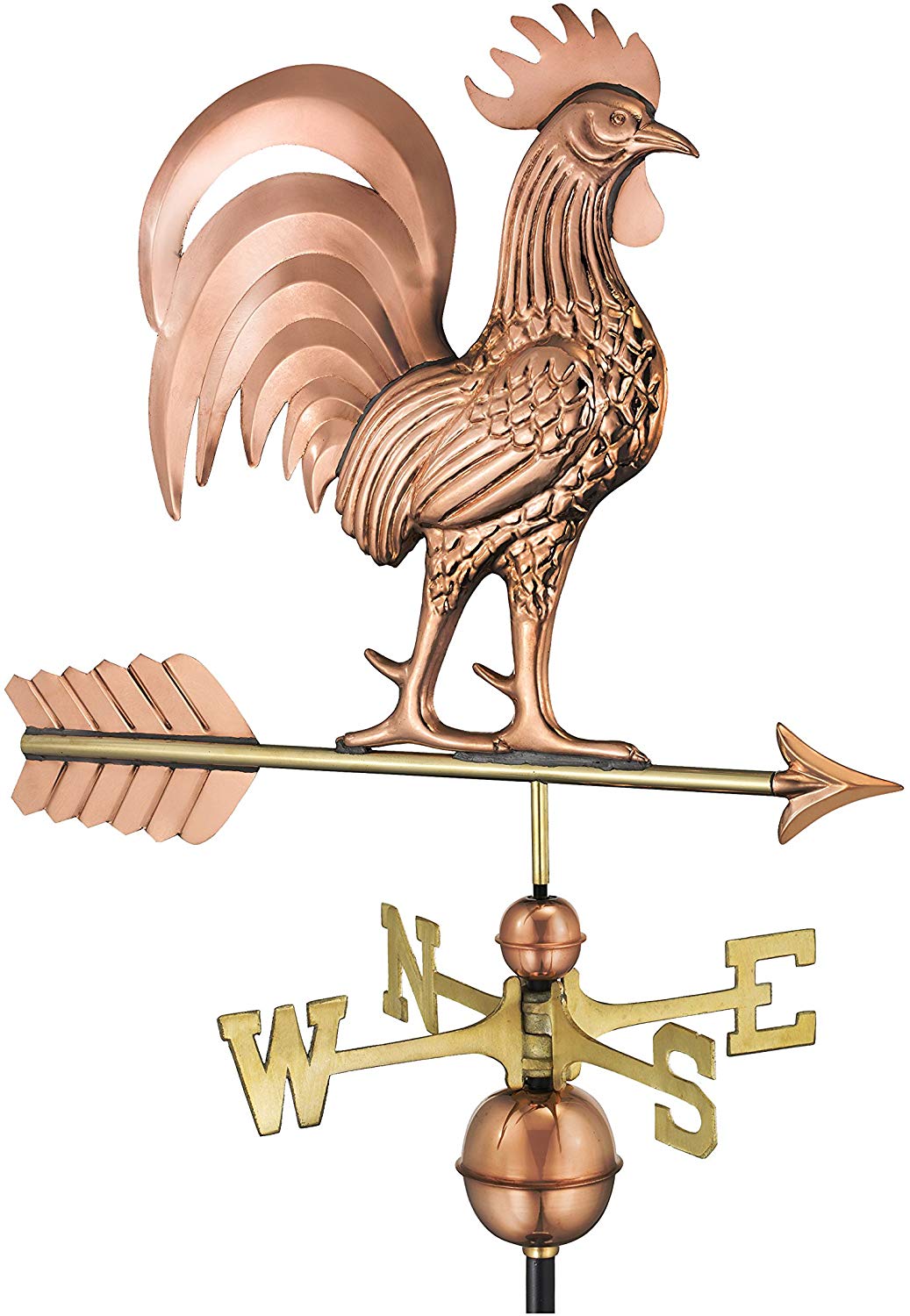 Good Directions 1973P Proud Rooster Copper Weathervane