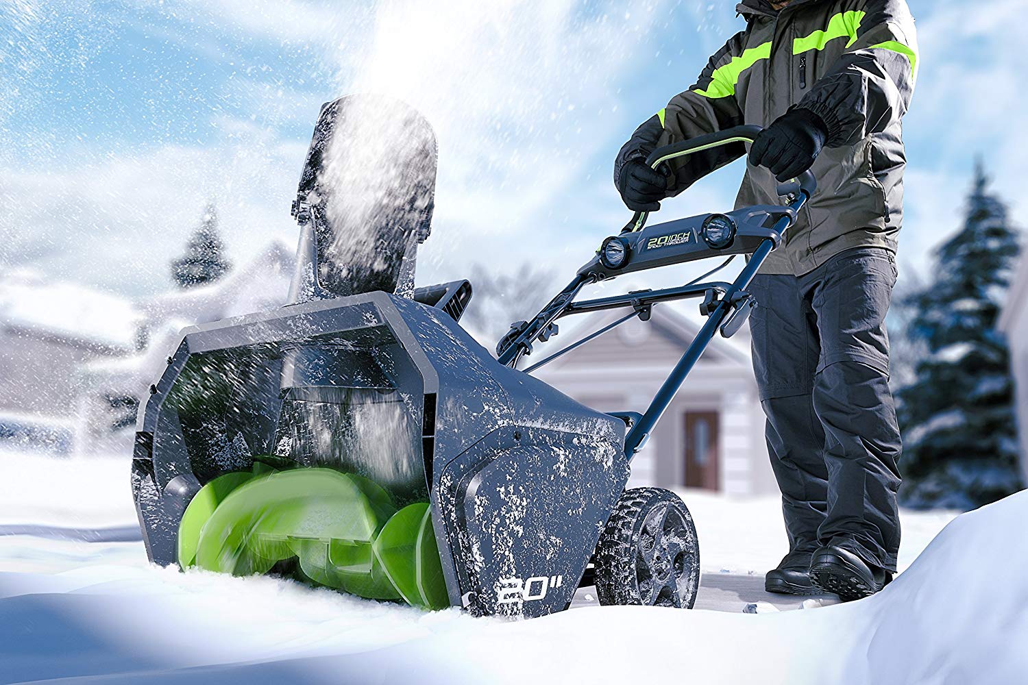 Greenworks PRO 20-Inch 80V Cordless Snow Thrower, Battery Not
