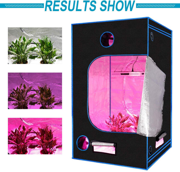 Phlizon 43"x43"x80" Grow Tent Indoor Hydroponic Plant Growing Room Mylar Reflective 600D Grow Tent