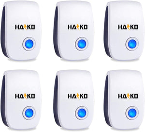 HAZKO Ultrasonic Pest Repellent 6 Packs - Electronic and Ultrasound Pest Repellent