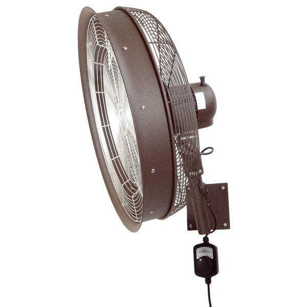 HydroMist F10-14-023 24 inch Oscillating Outdoor Fan, Dark Brown