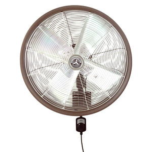 HydroMist F10-14-023 24 inch Oscillating Outdoor Fan, Dark Brown
