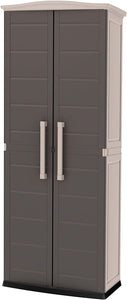 Keter Boston Resin Tall Outdoor Storage Shed Cabinet for Patio