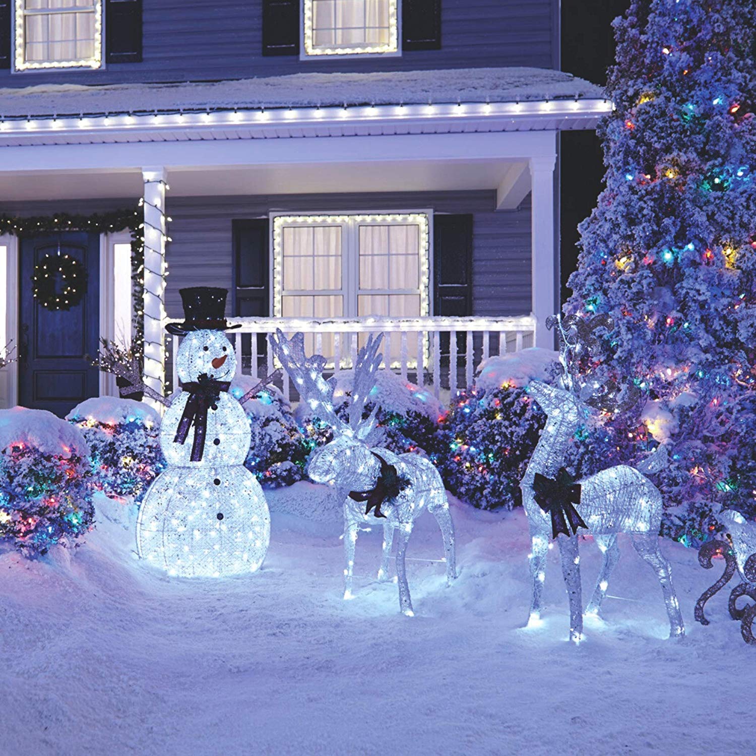 NOMA Pre Lit LED Light Up Moose Christmas Holiday Lawn Decoration Pete s Patio Lawn Garden
