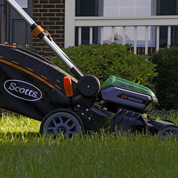 Scotts Outdoor Power Tools 60040S 19-Inch 40-Volt Cordless Lawn Mower, LED Lights,