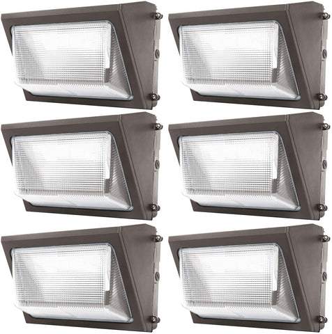 Sunco Lighting 6 Pack 80W LED Wall Pack, Daylight 5000K, 7600 LM, HID Replacement