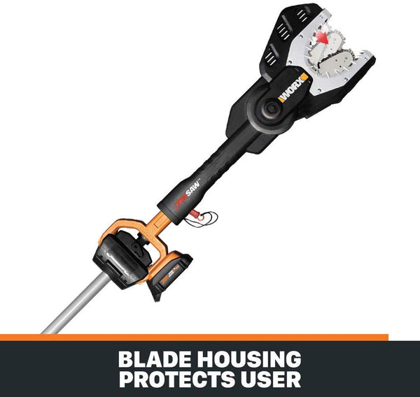 WORX WG321 20V PowerShare Cordless Electric Chainsaw with Extension Pole